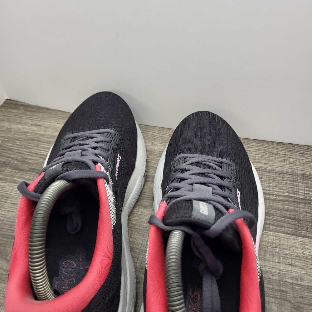 Brooks Ghost 16 Running Shoes Women Size 10 Black Pink Comfort Low Sneakers - Picture 6 of 10
